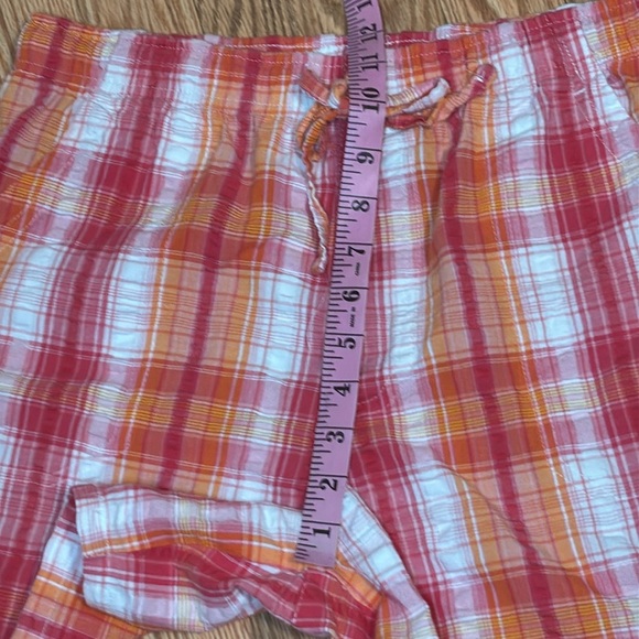 Y2K, 2010s Orange and Pink plaid Shorts, Medium - Picture 4 of 7